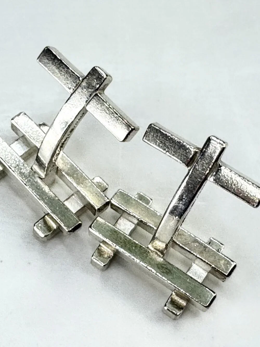 Vintage Tiffany & Co. Frank Gehry axis sterling silver designer cufflinks SS464